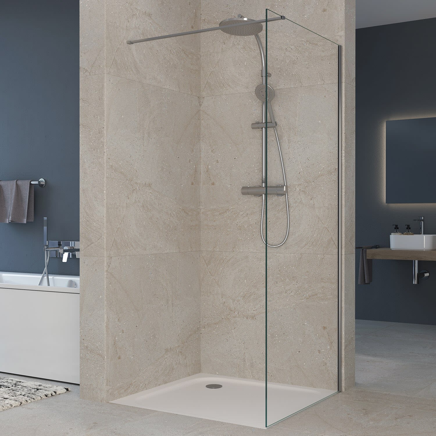 Sturotec 5090 Walk-In Seitenwand 110 x 200 cm mit Nano-Beschichtung