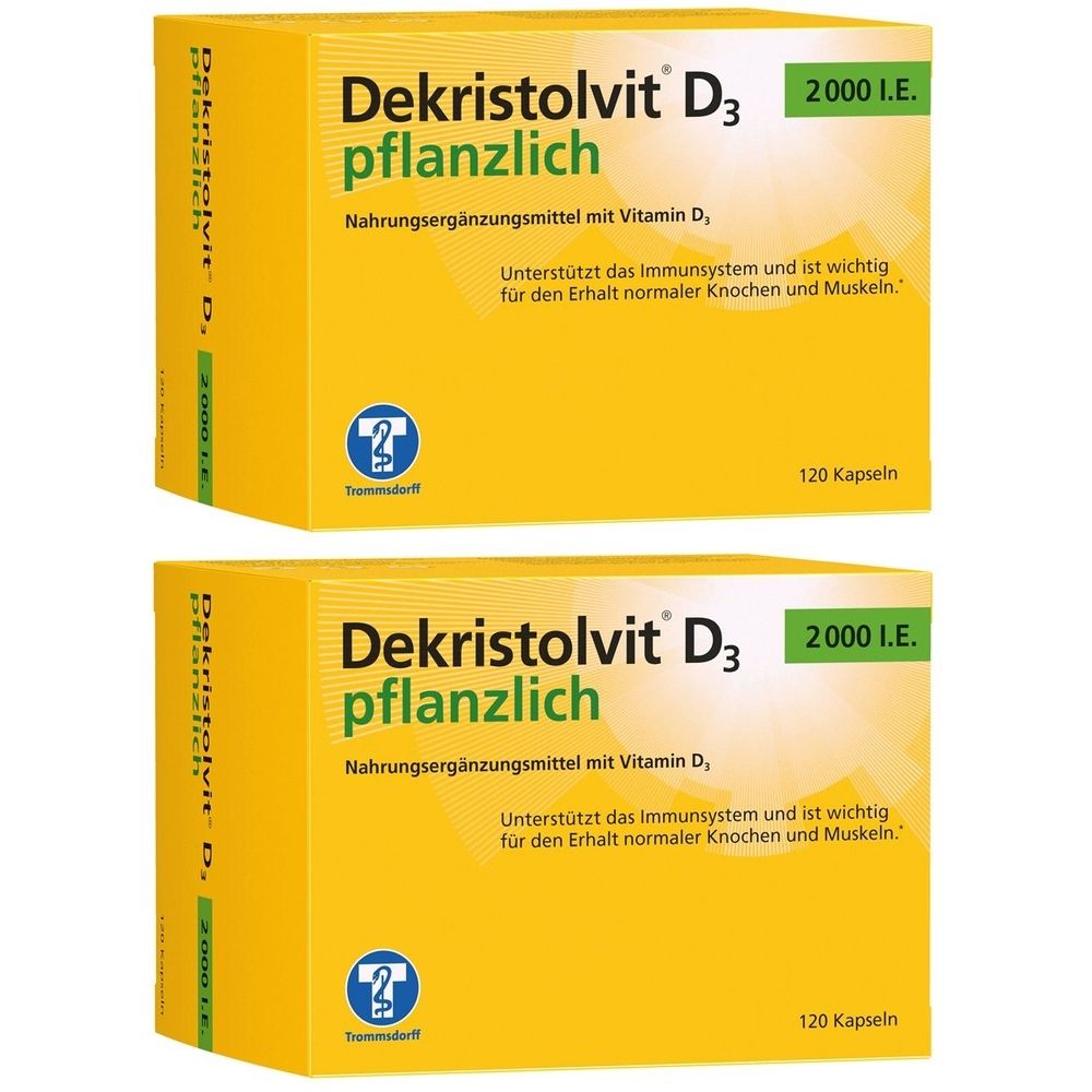 Dekristolvit D3 2000 I.e. pflanzlich Kapseln 2x 2x120 St