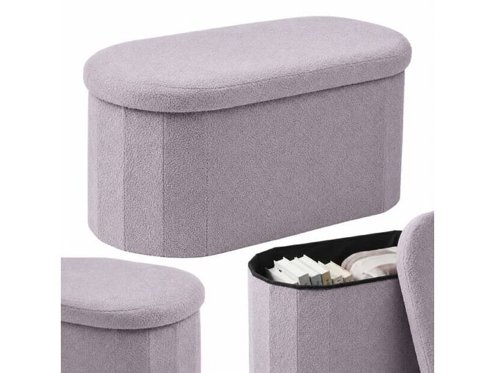 Relaxdays Sitzbank aus Teddystoff