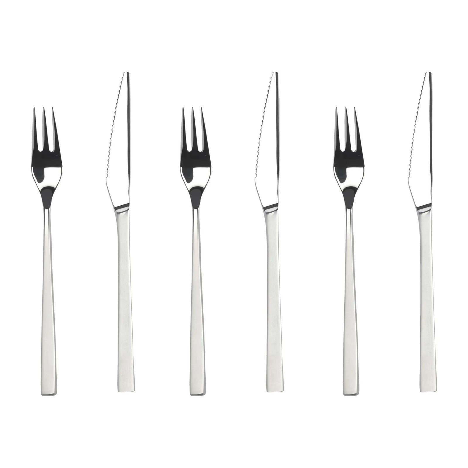 Gense Fuga grillbestekset 12-delig van roestvrij staal