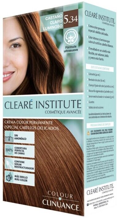 Clearé Institute Colour Clinuance Hair Dye 5.34 Luminous Light Brown