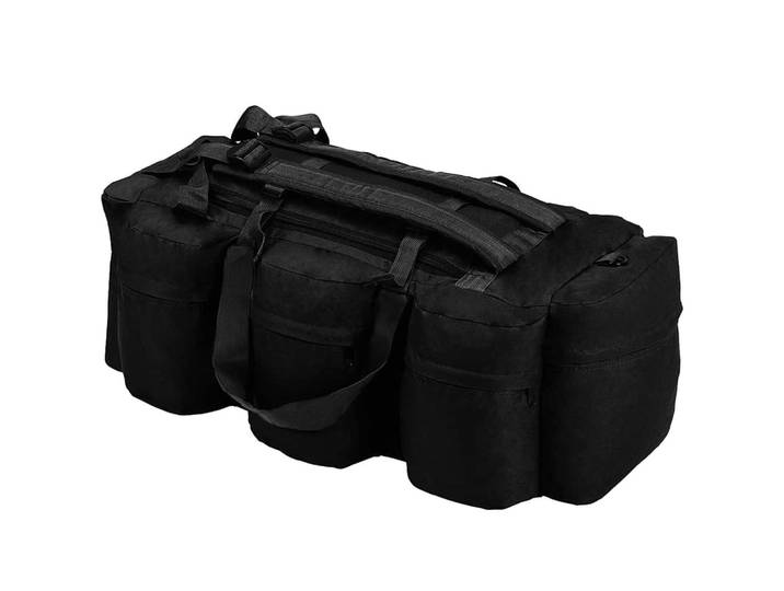 vidaXL 3-in-1 Seesack Armee-Stil 45 L Schwarz