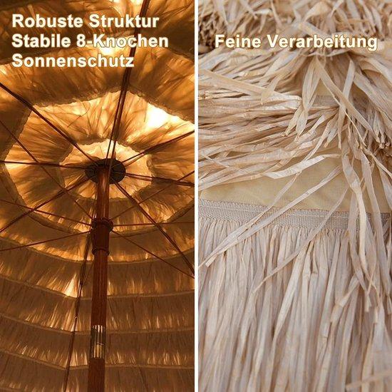 Grosse Outdoor-Sonnenschirm Strandsonnenschirm mit UV-Schutz und Wasserfestigkeit (Naturfarbe) - Ø 3,0m
