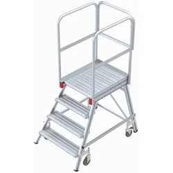Euroline Mobile Podesttreppe / Podestleiter einseitig begehbar Nr. 515 4 Stufen