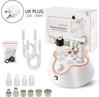 Inspired Finds DiamondGlow Pro Microdermabrasion Machine For Home Facial Exfoliation & Deep Cleaning uk Plug (220 240v)