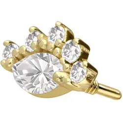 14 Karat Gold Schraubaufsatz mit Außengewinde MOISSANITE-AUGE