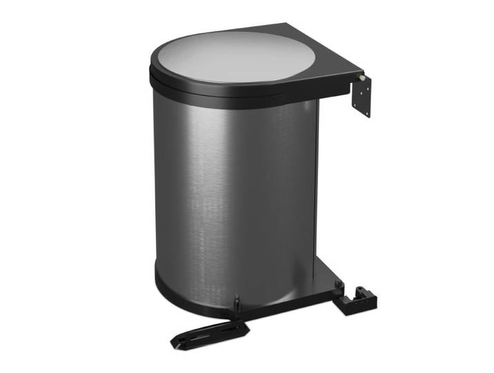 Relaxdays Poubelle encastrable pivotante 12 L