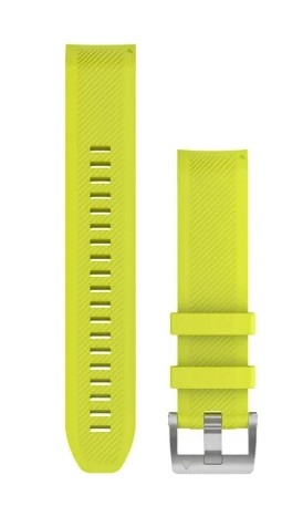Garmin QuickFit 22-Uhrenarmbänder Silikon Gelb mit Teilen in Titan