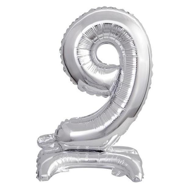 Amscan Folienballon Mini Zahl 9 silber (1x) (9911732)