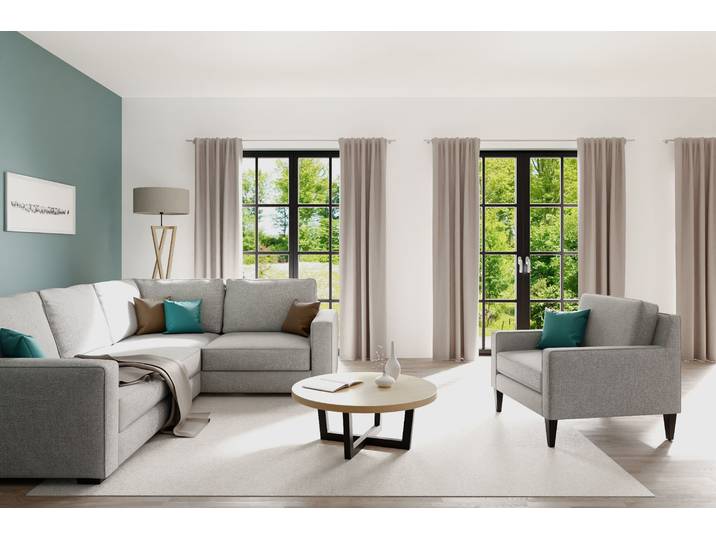 Vorhang HOMING Jolie Gr. 1, beige, B:135cm H:245cm, Polyester, Gardinen, Vorhang, Fertigschal