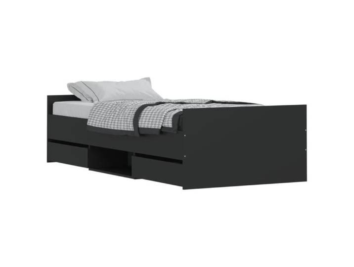 Cadre de lit - GOTOTOP - KIN815332364 - Noir - 90x190 cm - Bois d'ingénierie avec tiroirs