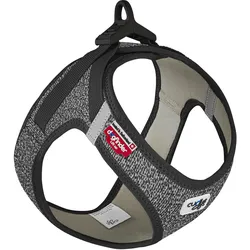 Curli Vest Hundegeschirr Air-Mesh Merino Clasp Schwarz XS (XS, Hund), Halsband + Leine