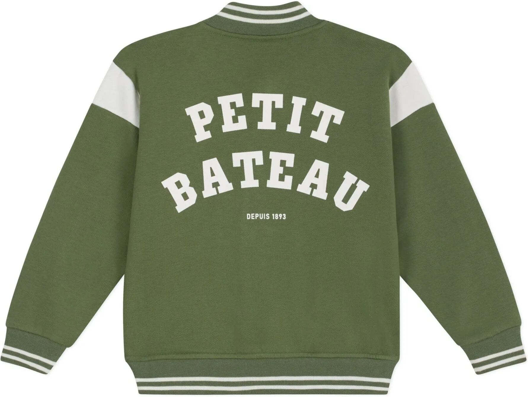 Petit Bateau Veste Ample Teddy Molleton Olive 4 ans