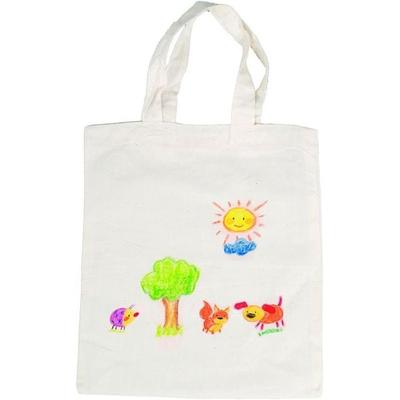 Goki PA056 - Baumwollbeutel unbemalt, 38x42cm, kreativ bemalen, 1 Stück