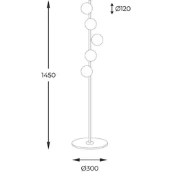 Zuma Line 003064-024511 Stehlampe ALI G9