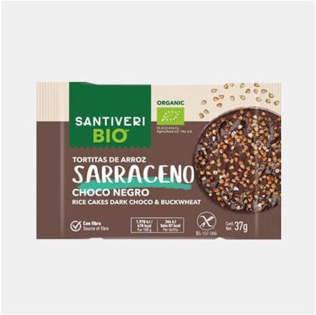 SANTIVERI GALETES DE ARROZ SARRACENO CHOCO NEGRO 37g