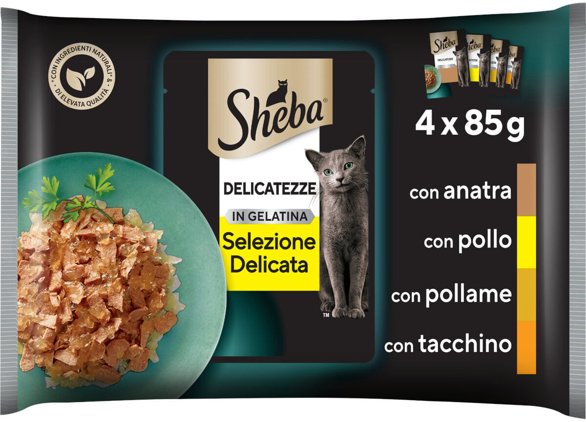 Sheba Delicatezze Cat Busta Multipack 4x85G MIX CARNE