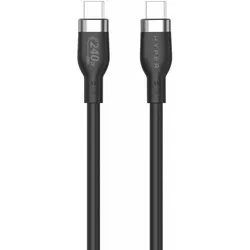 Targus Hyper 1M Silicone 240W USB-C Charging Cable, Black