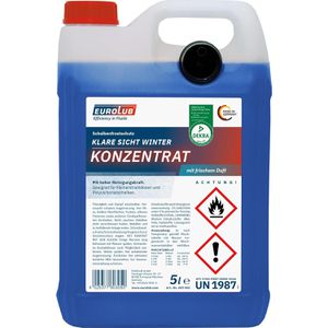 Eurolub Scheibenfrostschutz 803005, Klare Sicht Winter, bis -30°C, Konzentrat, Kanister 5 Liter