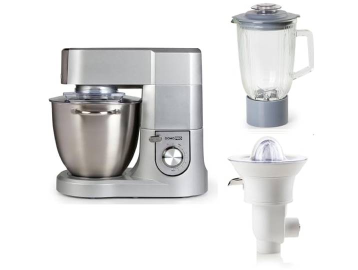 DOMO DO9079KR-PROMO Küchenmaschine PRO inkl. Saftpresse und Standmixer - 6,7 L - 1500 W