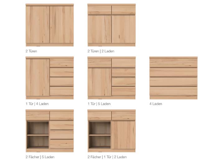 Kommode Kernbuche „Patrizia“ 100 cm Massivholz Buche