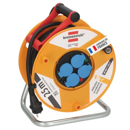 Brennenstuhl Kabelhaspel Standard Pro IP44 25 m H07RN-F 3G2,5 mm² met aardlekschakelaar