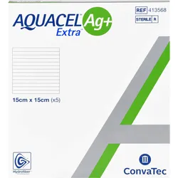 Aquacel Ag+ Extra 15x15 cm Kompressen 5 ST