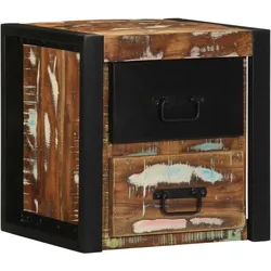 vidaXL Nachttisch Mehrfarbig 40x35x40 cm Altholz Massivholz