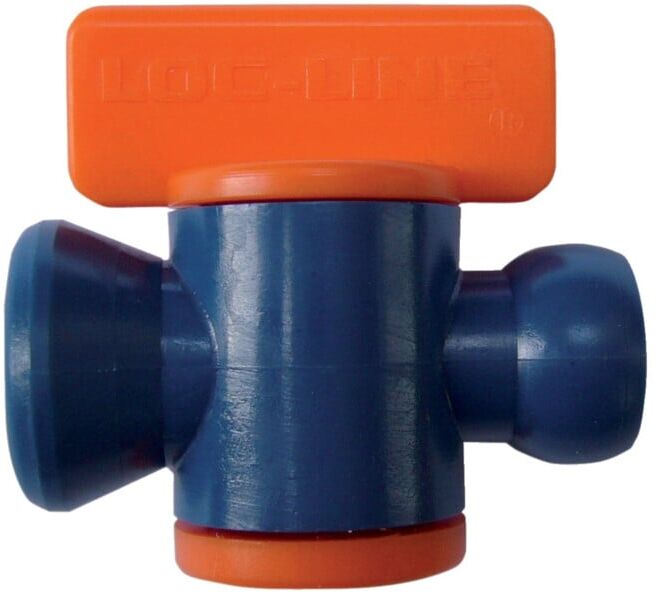 Robinet d'arrêt taille 1/4 po. avec raccord articulé sachet avec 2 un. LOC-LINE (L21194)