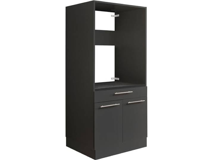 möbelando Waschmaschinenumbauschrank >LAUNDREEZY< in anthrazit - 67,5x162x67,5 (BxHxT)