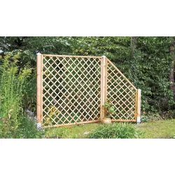 Rankgitterzaun Hiddensee – Spaliere aus druckimprägniertem Holz (Kiefer) mit 100 x 100 mm Maschenweite für Kletterpflanzen im Garten