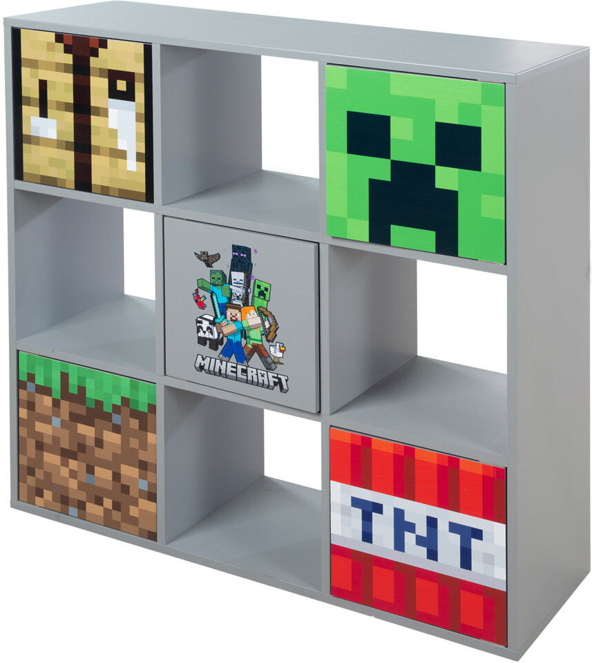 MINECRAFT 90cm H X 90cm W Kids Cube Grey 90cm H X 90cm W X 30cm D