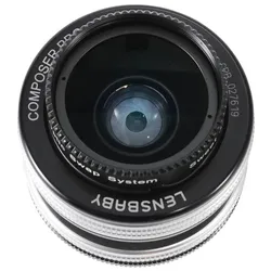 Lensbaby Composer Pro II inkl. Sweet 35 Optik Micro Four Thirds (Micro Four Thirds, Micro Four Thirds), Objektiv, Schwarz, Silber