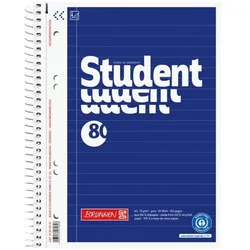Brunnen Collegeblock »Student Recycling« A5 liniert blau