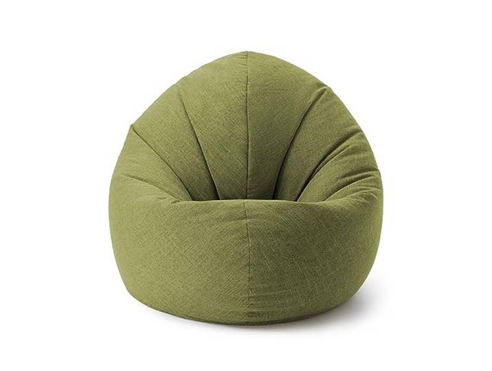 Lumaland Sitzsack Drops: runder Sitzsack (300 L) mit 2-in-1-Funktion für bequemes Sitzen & Liegen Der Doppelagent für Relax-Momente in- & Outdoor I Mit anpassungsfähiger EPS-Füllung Ø 120 x 75 cm