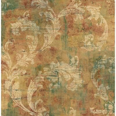 Seabrook Designs Carnegie Acanthus Unpasted Wallpaper