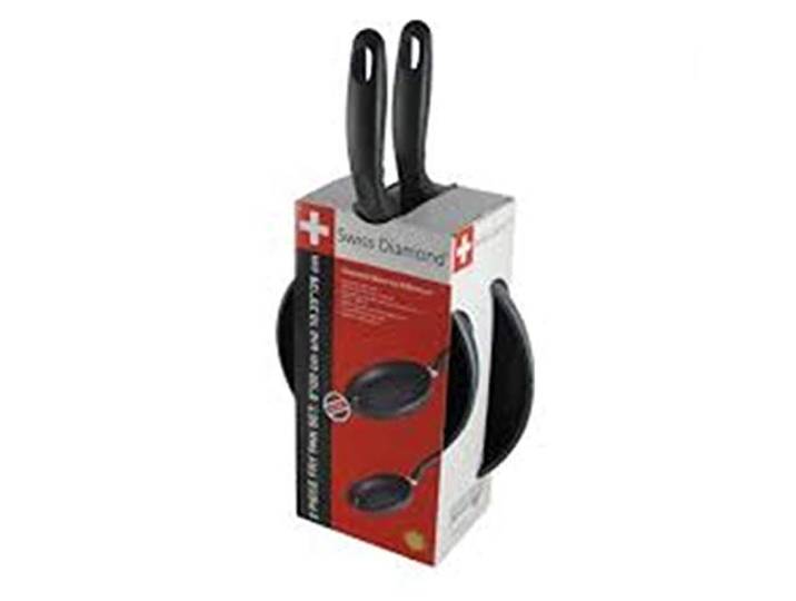 Swiss Diamond 607i Set mit 2 Pfannen, 24 cm und 28 cm, für Induktion, Antihaftbeschichtung, kein PFOA, Schweizer hergestellt