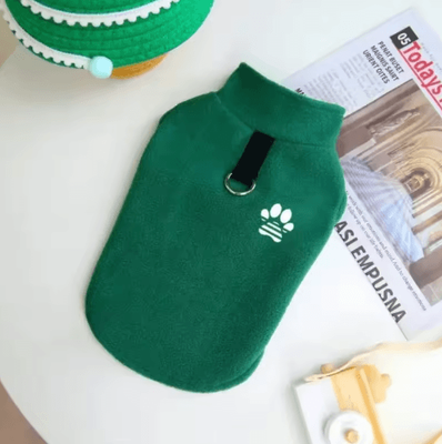 Inspire Picks Warm Dog Sweater Vest Autumn & Winter Clothes For French Bulldogs, Pugs & Small Dogs green l