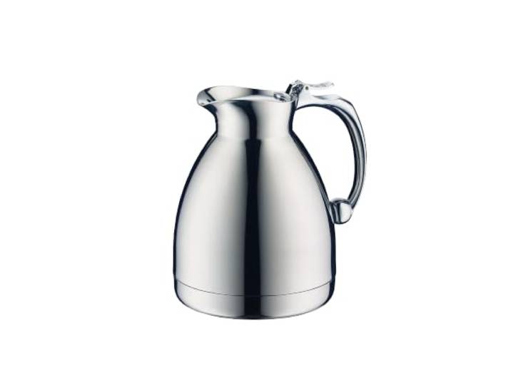 alfi HOTELLO Isolierkanne 0,60 l, 6 h heiß, für Gastronomie & Hotels doppelwandiger Edelstahl, Locker aufliegender Deckel, thermisch desinfizierbar bis 93 °C, spülmaschinenfest, 12 h kalt