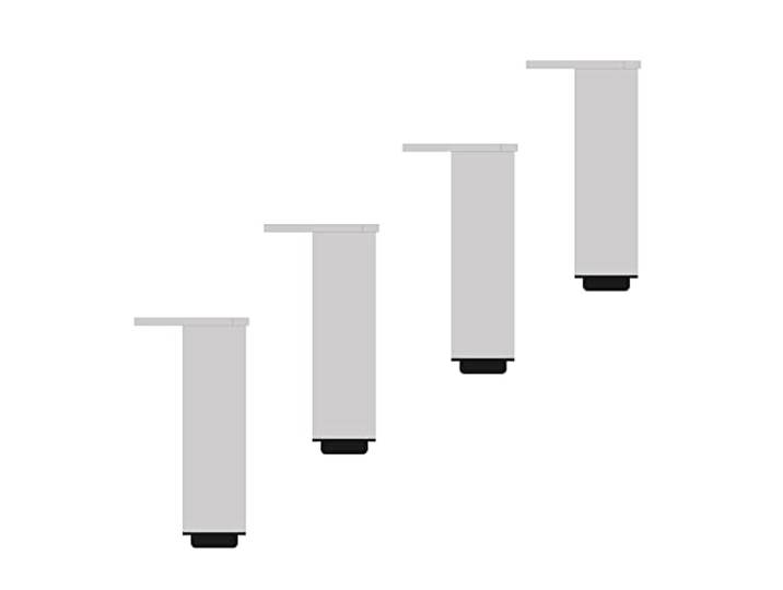 JGHITROME Möbelbeine, Möbelstützfüße, Schrankbeine, Ersatzbeine, Aluminiumlegierung, Möbelfüße, Metall-Couch-Beine, verstellbare Höhe 0 ~ 10 mm, Weiß, 10 cm