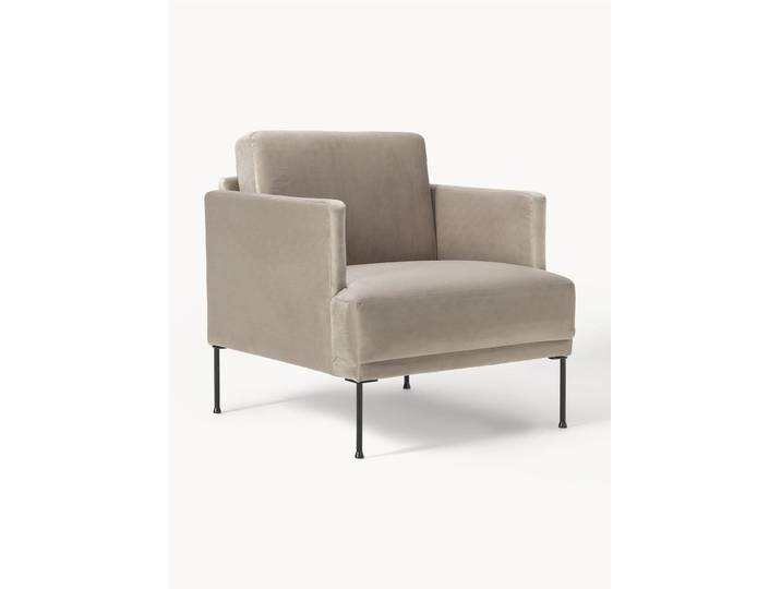 Fauteuil en velours Fluente