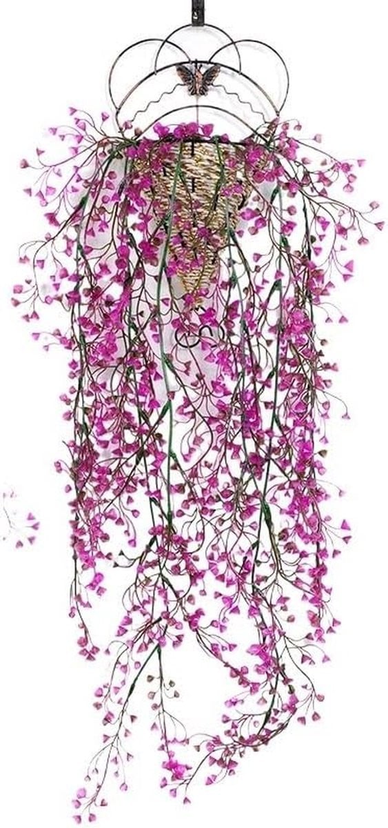Kunstplant Wijnrank Groen - Decoratieve Hangplant met Levensechte Bladeren - 80 cm