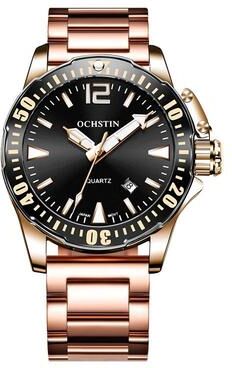 Everyday Crate OCHSTIN 7002B Mens Quartz Watch Waterproof Stainless Steel Classic Business Watch rose Gold+black