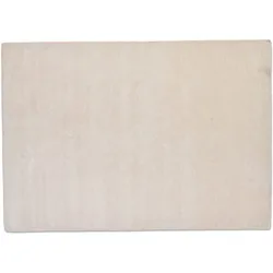 Sansibar Handwebteppich List UNI cream 40 x 60 cm