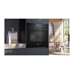 HR776G1B1 Backofen 60cm schwarz Dampfunterstützung cookControl HomeConnect Pyrolyse softMove