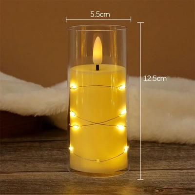 Inspired Living Realistic LED Flameless Candle Battery Operated Flickering LED Candle For Home Wedding Party Camping Decor 12.5cm