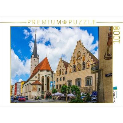 CALVENDO Puzzle Wasserburg am Inn | 1000 Teile Lege-Größe 64x48cm Foto-Puzzle für glückliche Stunden