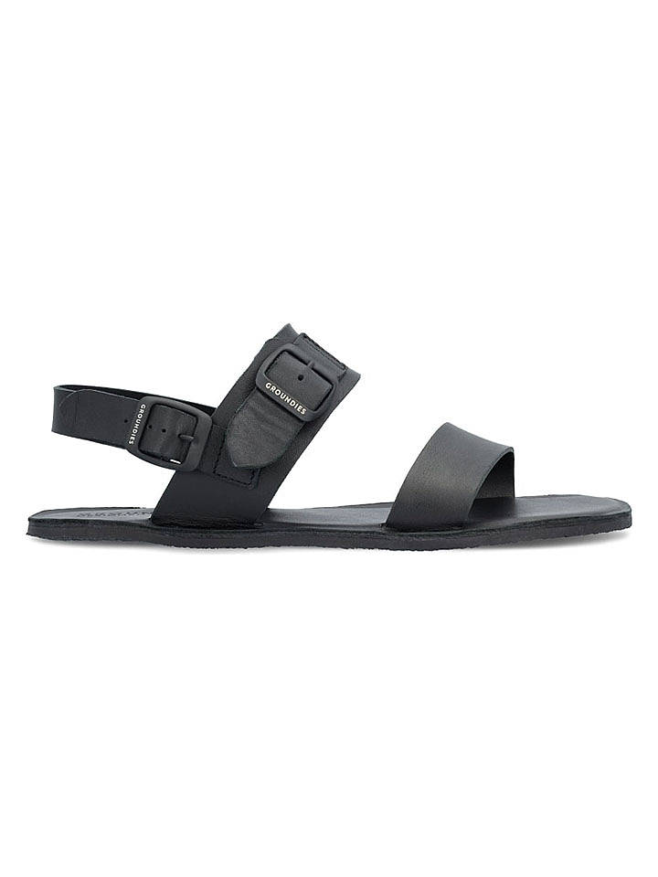 Groundies Leder-Barfußschuhe "Kos" in Schwarz - 41