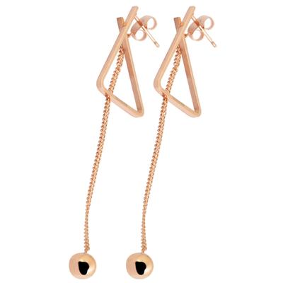 Paar Ohrhänger ADELIA´S "Ohrringe aus Edelstahl", Damen, Gr. Damen, Edelstahl, rosa (gold), Ohrringe, Schöne Geschenkidee zum einen besonderen Tag