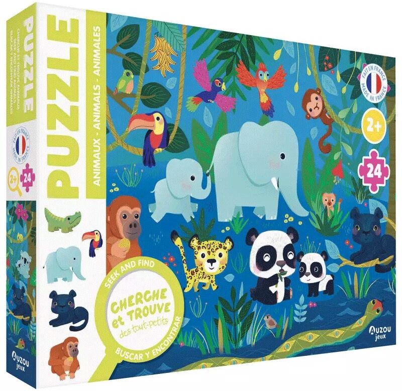 Puzzle 24 pcs Cherche et Trouve des tout petits : Animaux - Auzou